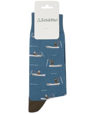 Men’s Schöffel Single Cotton Socks - Blue Fishing Boat
