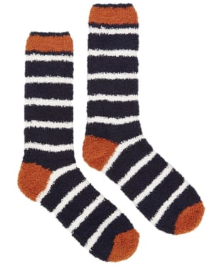 Men's Joules Fluffy Socks - Navy Stripe