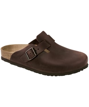 Birkenstock Boston Oiled Leather Clogs - Narrow Footbed - Tobacco Brown