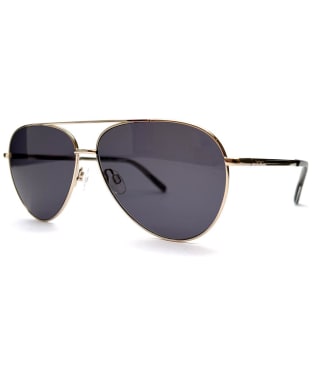 Barbour BA4051 Rounded Aviator Sunglasses - Gold Metal / Black