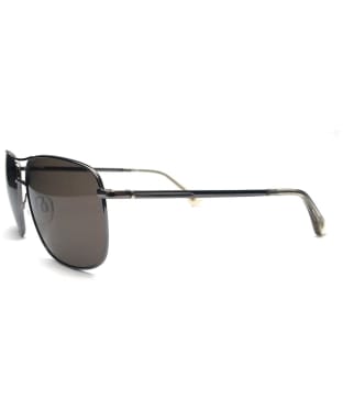 Barbour International BI4011 Polarized Square Aviator Sunglasses - Dark Gunmetal / Brown