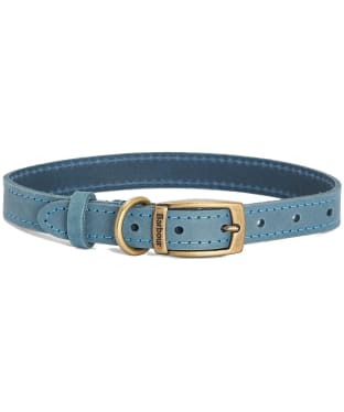 Barbour Leather Dog Collar - New Blue