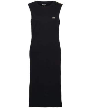 Women's Barbour International Hadfield Sleeveless Rib Midi Dress - Black
