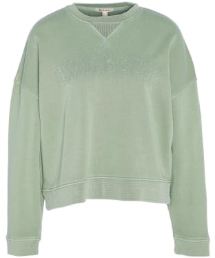 Women's Barbour Sandgate Relaxed Fit, Crew Neck Sweatshirt - Nephrite Green Wash