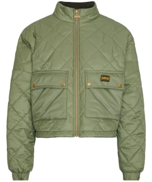 Women's Barbour International Hamilton Quilted Jacket - Oil Green