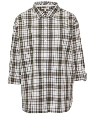 Women's Barbour Angelonia Oversized Cotton Shirt - Olive Check