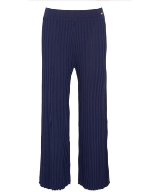 Women's Barbour Julia Knitted Wide Leg Trousers - Navy