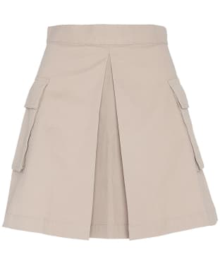 Women's Barbour International Kinghorn A-Line Cotton Skirt - Oat
