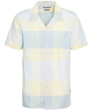 Men's Barbour Chesil Short Sleeve Summer Fit Cotton Shirt - Lemon