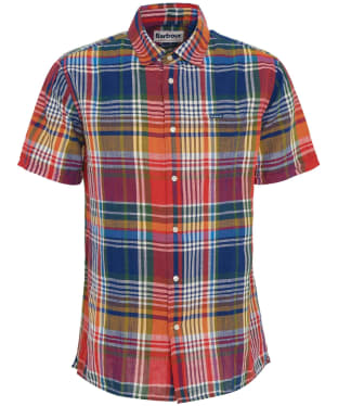 Men's Barbour Weymouth Short Sleeve Summer Cotton Shirt - Navy