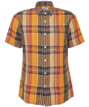 Men's Barbour Weymouth Short Sleeve Summer Cotton Shirt - Stone