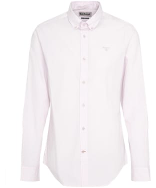Men's Barbour Crest Poplin Long Sleeve Tailored Fit Shirt - Pink