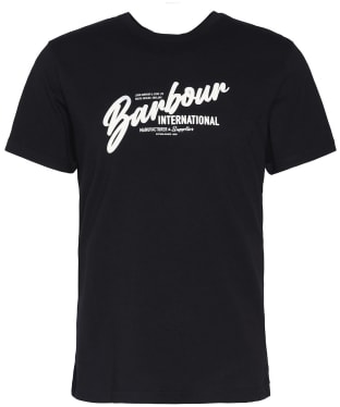 Men's Barbour International Level Crew Neck Cotton T-Shirt - Black