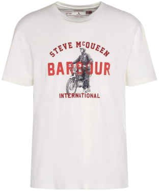Men's Barbour International Speedway Crew Neck Cotton T-Shirt - Whisper White
