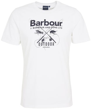 Men's Barbour Fly Short Sleeve Cotton T-Shirt - White