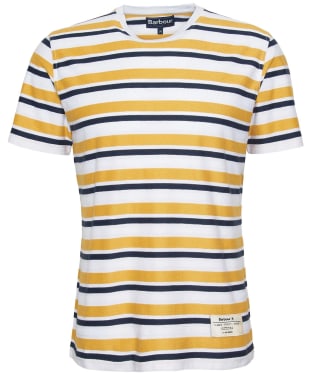 Men's Barbour Whitwell Stripe Short Sleeve Cotton T-Shirt - Honey Gold 