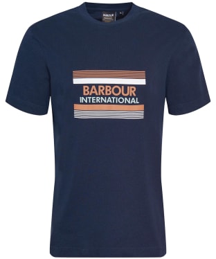 Men's Barbour International Radley Open Cuff Cotton T-Shirt - Navy