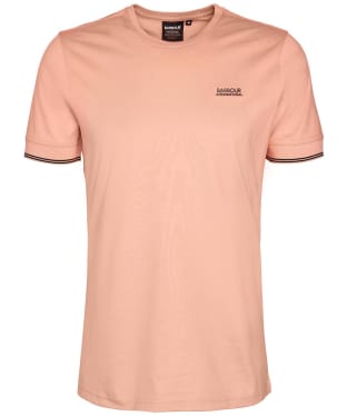 Men's Barbour International Philip Tipped Cuff Cotton T-Shirt - Peach Nectar
