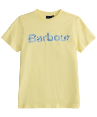 Boy's Barbour Cornwall Short Sleeve Crew Neck Cotton T-Shirt, 10-15yrs - Lemonade