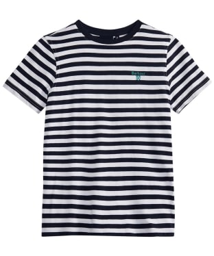Boy's Barbour Finley Stripe Short Sleeve Cotton T-Shirt, 6-9yrs - Navy