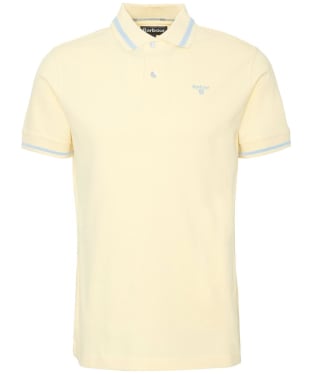 Men's Barbour Newbridge Short Sleeve Cotton  Polo Shirt - Heritage Lemon