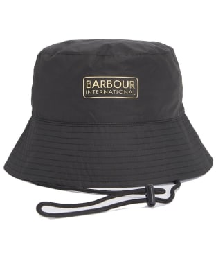 Women's Barbour International Boulevard Reversible Bucket Hat - Black / Jaguar