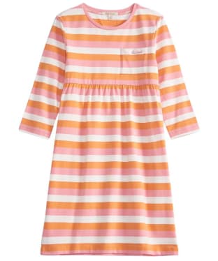 Girl's Barbour Eliza 3/4 Sleeve Jersey Striped Dress, 6-9yrs - Multi