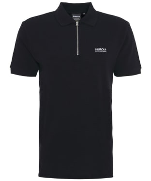 Men's Barbour International Albury Short Sleeve Polo Shirt - Black