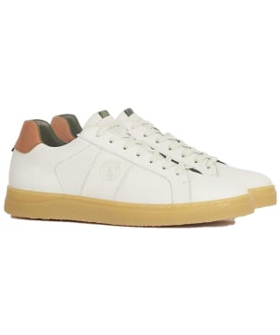 Men's Barbour Reflect Leather Sneakers - Off White