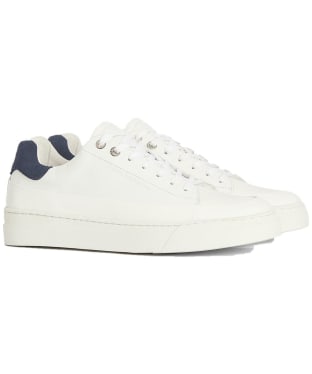 Men's Barbour International Cram Cupsole Sneakers - White / Cobalt