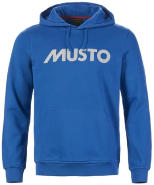 Men's Musto Cotton Logo Hoodie - Aruba Blue