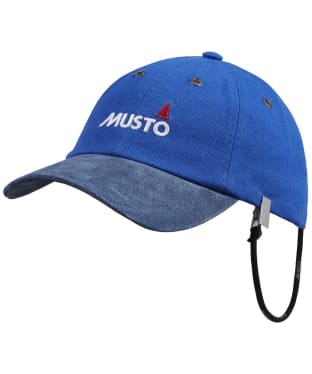Musto Evolution Original Adjustable Fit Cotton Crew Cap - Aruba Blue / Navy