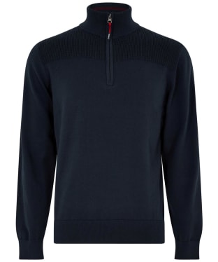 Men's Dubarry Richhill 1/4 Zip Cotton and Cashmere Sweater - Navy
