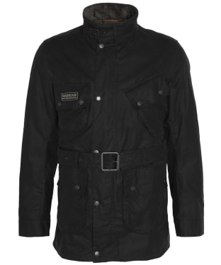 Men's Barbour International Tourer Slim International Waxed Cotton Jacket - Black