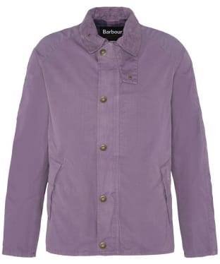 Men's Barbour Tracker Casual Cotton Jacket - Purple Slate