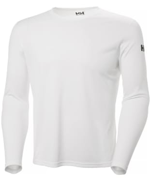 Men's Helly Hansen Tech Long Sleeve Quick Dry Crew T-Shirt - White