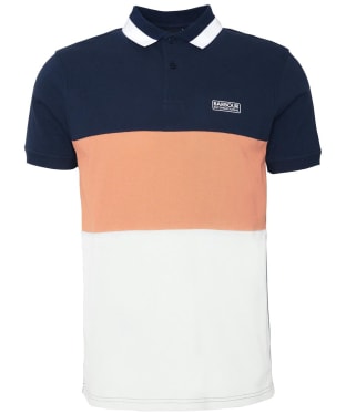 Men's Barbour International Barnett  Short Sleeve Cotton Polo Shirt - Navy