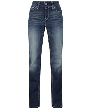 Women’s Ariat R.E.A.L Mid-Rise Stretch Icon Stackable Straight Leg Jeans - Ocean