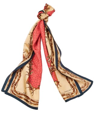 Women's Joules Windsor Silk Scarf - Red