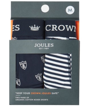 Men's Joules Crown Joules Boxer Shorts - French Navy Duo