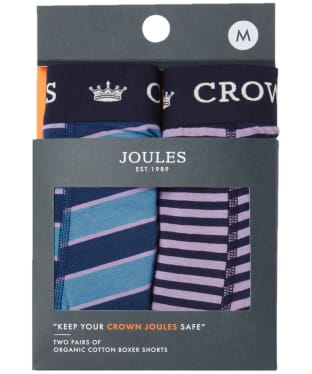 Men's Joules Crown Joules Boxer Shorts - Purple / Navy Duo