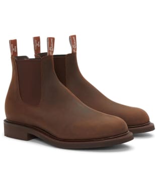 Men's R.M. Williams Comfort Goodwood Boots, Crazy Horse Leather, Comfort Rubber Sole, G (Reg) Fit - Bark