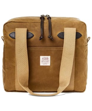 Filson Tin Cloth Tote Bag with Zipper - Dark Tan