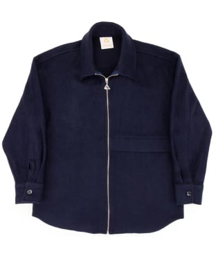 Hay Life Zip Through Cotton Shacket - Navy