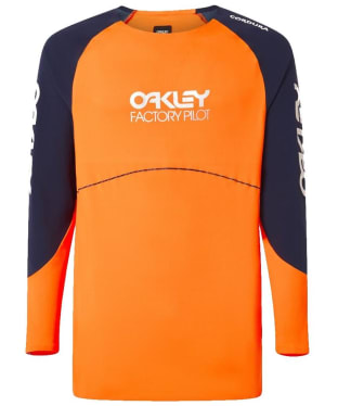 Men's Oakley Maven Scrub Long Sleeve Bike Jersey - Orange / Blue