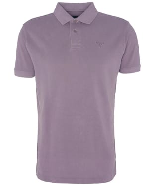 Men's Barbour Washed Sports Polo Shirt - Purple Slate
