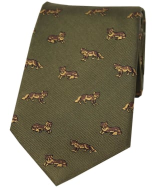 Men's Soprano Foxes Silk Tie - Green