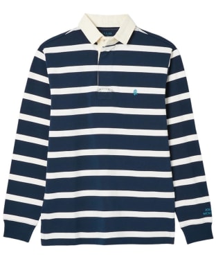 Men's Joules Onside Cotton Rugby Shirt - Navy / White Stripe