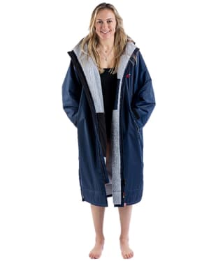 Dryrobe Advance Long Sleeve Changing Robe - Navy Blue / Grey