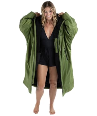 Dryrobe Advance Long Sleeve Changing Robe - Dark Green / Black
